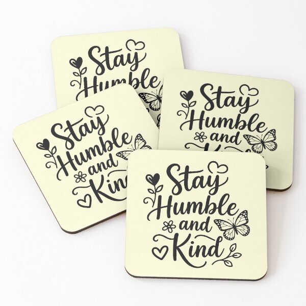 Item preview, Stay Humble and Kind Butterfly Floral Inspirational Quote designed and sold by DavidTeeStudio.