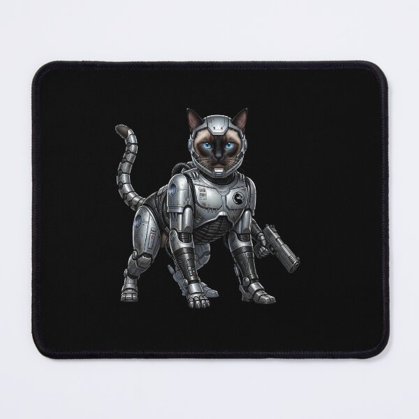 Item preview, Cyberpunk Cat Warrior - Futuristic Robot Soldier Sci Fi Art designed and sold by TOOBIC.
