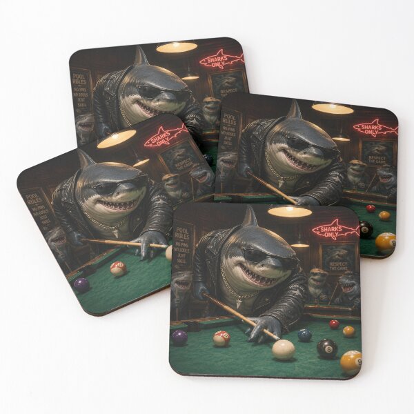 Item preview, Cool Shark Playing Pool Billiards Sunglasses   designed and sold by A Light Worker.