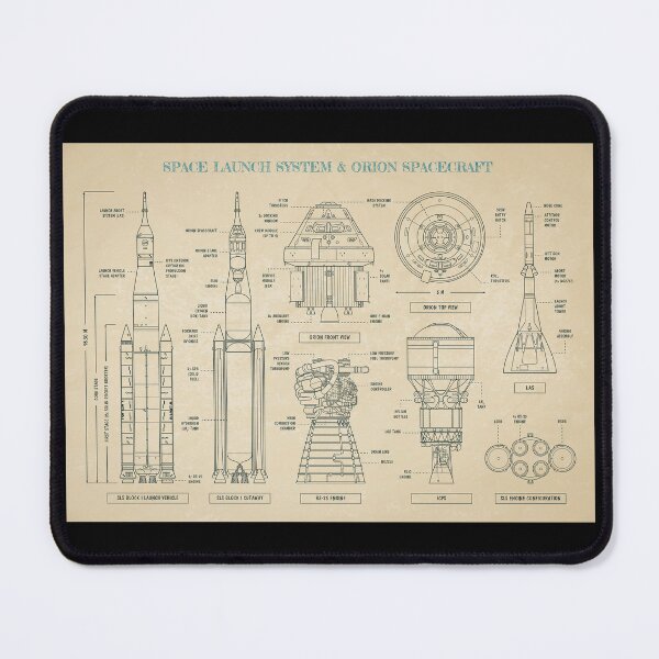 Item preview, Space Launch System (SLS) and Orion (Parchment) designed and sold by BGALAXY.