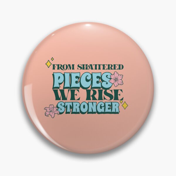 Item preview, From Shattered Pieces We Rise Stronger - Retro Typography Art designed and sold by chatzous.