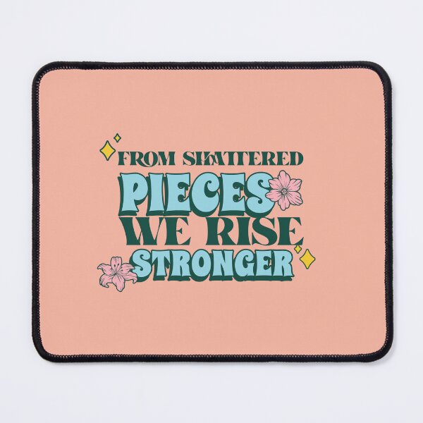 Item preview, From Shattered Pieces We Rise Stronger - Retro Typography Art designed and sold by chatzous.