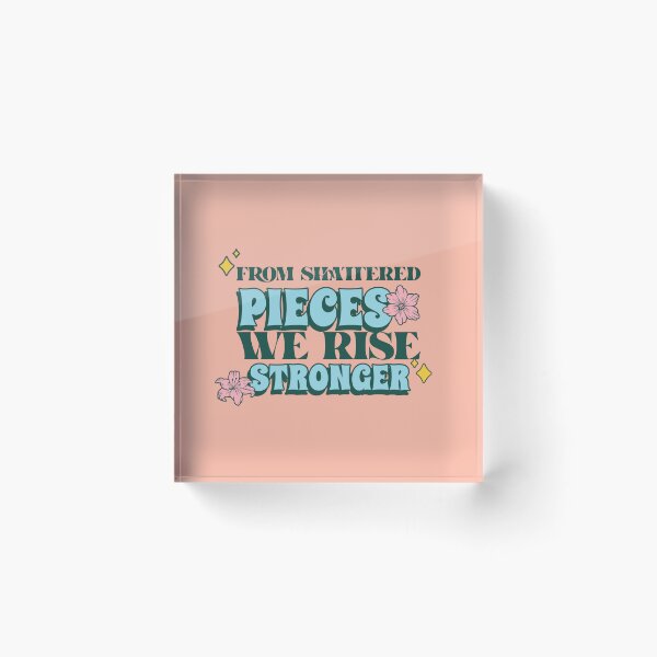 Item preview, From Shattered Pieces We Rise Stronger - Retro Typography Art designed and sold by chatzous.