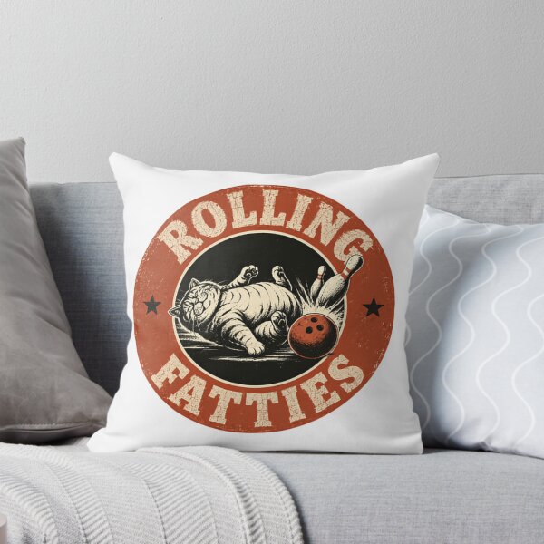 Item preview, Rolling Fatties Funny Cat Bowling Bowler designed and sold by SkeletonsDanger.