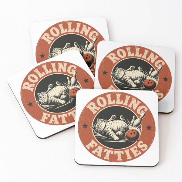 Item preview, Rolling Fatties Funny Cat Bowling Bowler designed and sold by SkeletonsDanger.