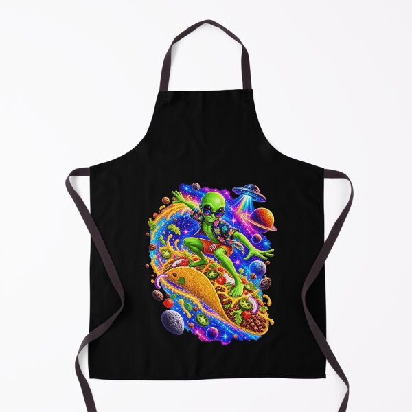 Item preview, Funny Alien Taco Space Surfer Art designed and sold by elderberry.