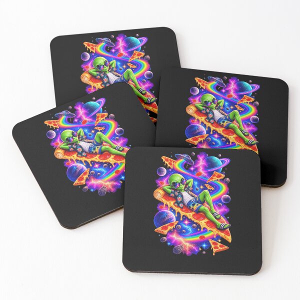 Item preview, Funny Alien Space Pizza Vacation Art designed and sold by elderberry.