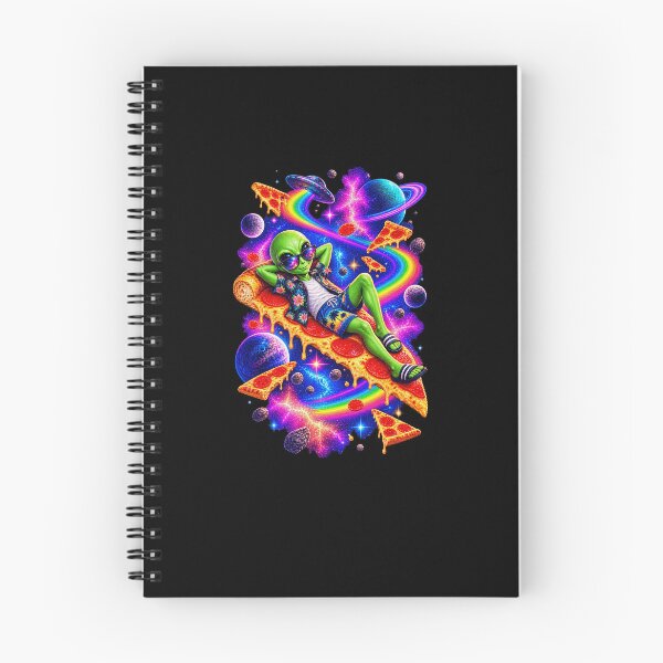 Item preview, Funny Alien Space Pizza Vacation Art designed and sold by elderberry.