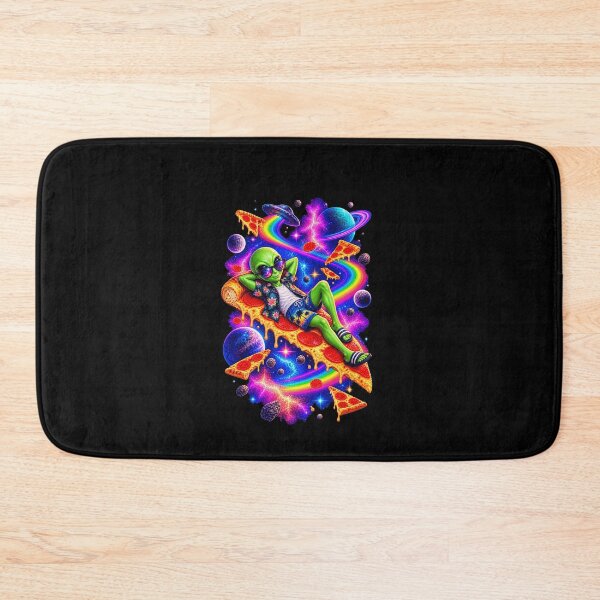Item preview, Funny Alien Space Pizza Vacation Art designed and sold by elderberry.