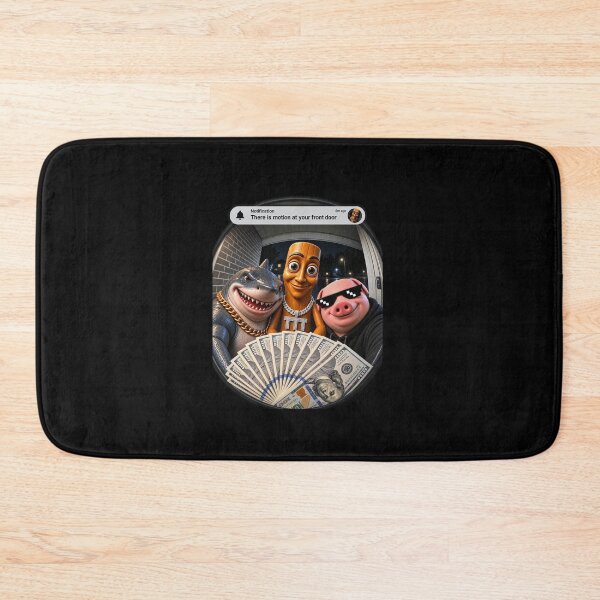 Item preview, Funny Front Door Alert Cartoon Tung Sahur and Crew Art designed and sold by elderberry.