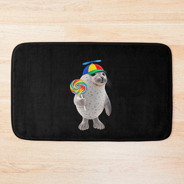Item preview, Funny Spotted Seal Lollipop Propeller Hat Silly Meme Art designed and sold by elderberry.