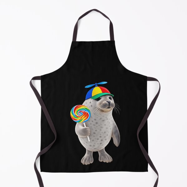 Item preview, Funny Spotted Seal Lollipop Propeller Hat Silly Meme Art designed and sold by elderberry.