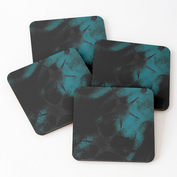 Item preview, Cyber Sigilism Teal Stars - Dark Aesthetic Grunge Graphic designed and sold by BrontesWhimsyStore.