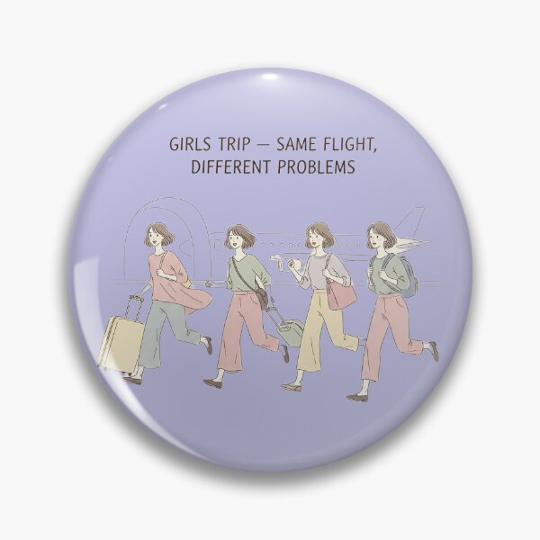 Item preview, Girls Trip Funny Quotes - Same Flight Different Problems Minimalist Line Art designed and sold by ManggaeJM.