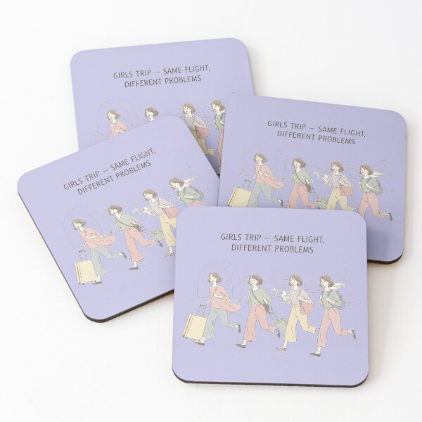 Item preview, Girls Trip Funny Quotes - Same Flight Different Problems Minimalist Line Art designed and sold by ManggaeJM.