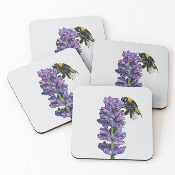 Item preview, Bumblebee - Honey Bee - Bee art - Lavender - Bee decor - Bumblebee decor designed and sold by IslesArt.