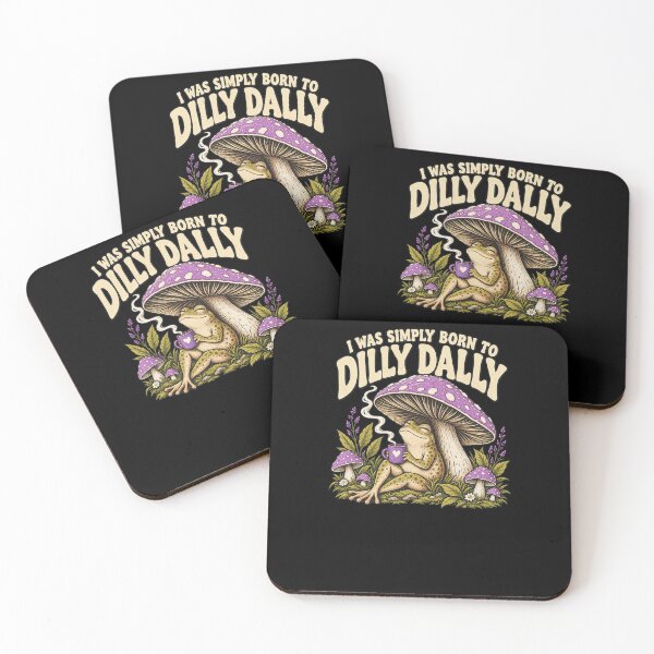 Item preview, Dilly Dally Relaxing Frog and Mushroom designed and sold by elderberry.