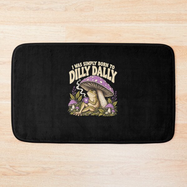Item preview, Dilly Dally Relaxing Frog and Mushroom designed and sold by elderberry.