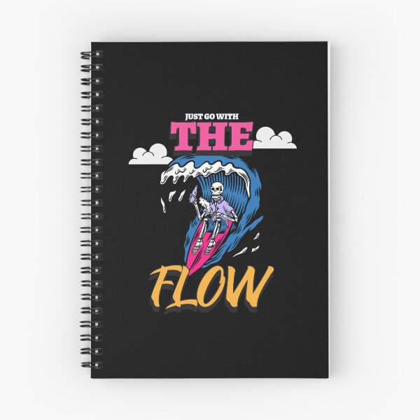 Item preview, Just Go With The Flow  - Skeleton Surfing Wave Art designed and sold by chatzous.