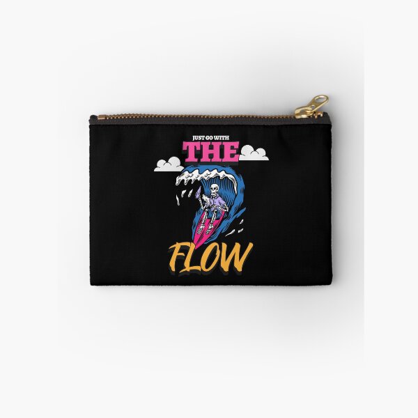 Item preview, Just Go With The Flow  - Skeleton Surfing Wave Art designed and sold by chatzous.