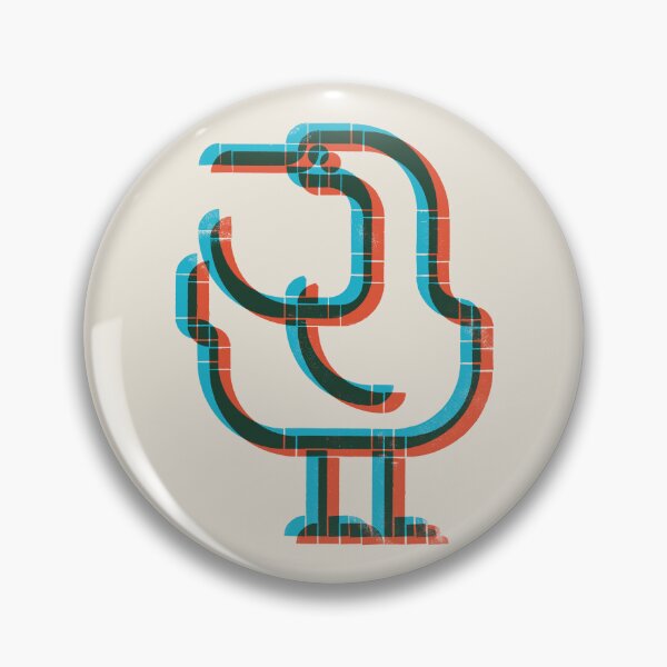 Item preview, Morning Wind — Cormorant | Geometric Bird Illustration - carmine and turquoise designed and sold by POCOmuchoStudio.