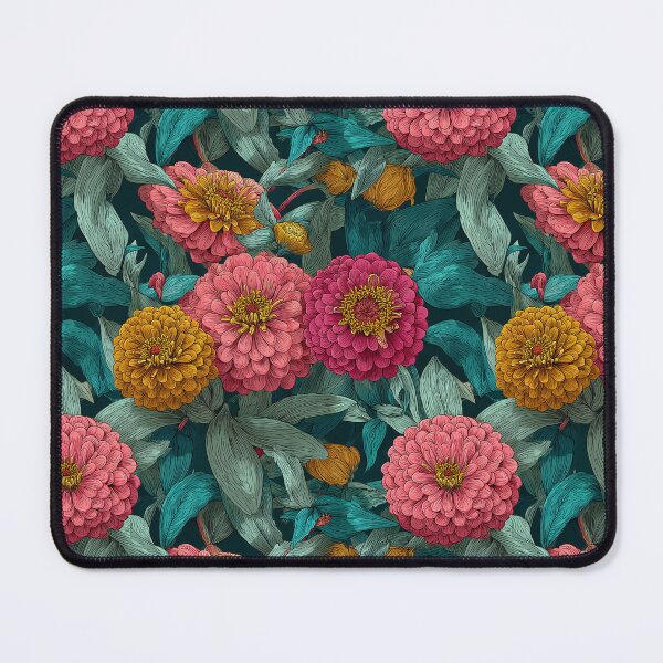 Item preview, Unique Zinnia Print - Botanical Garden Pattern - Valentine Gifts For Him designed and sold by RoyalStarsPatts.