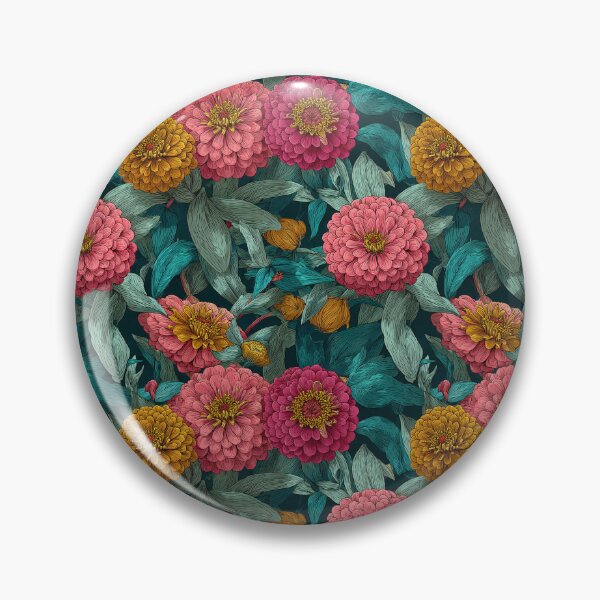 Item preview, Unique Zinnia Print  - Botanical Garden Pattern - Valentine Gifts For Him designed and sold by RoyalStarsPatts.