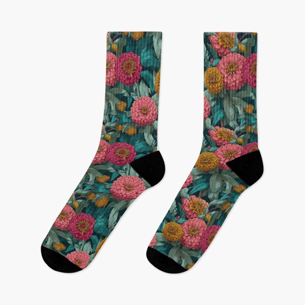 Item preview, Unique Zinnia Print  - Botanical Garden Pattern - Valentine Gifts For Him designed and sold by RoyalStarsPatts.
