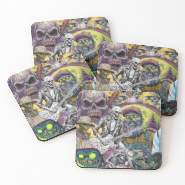Item preview, TOCOCLAWS Skeleton Guitarist & Zombie Rocker Graphic – Horror Metal Art designed and sold by TOCOCLAWS.