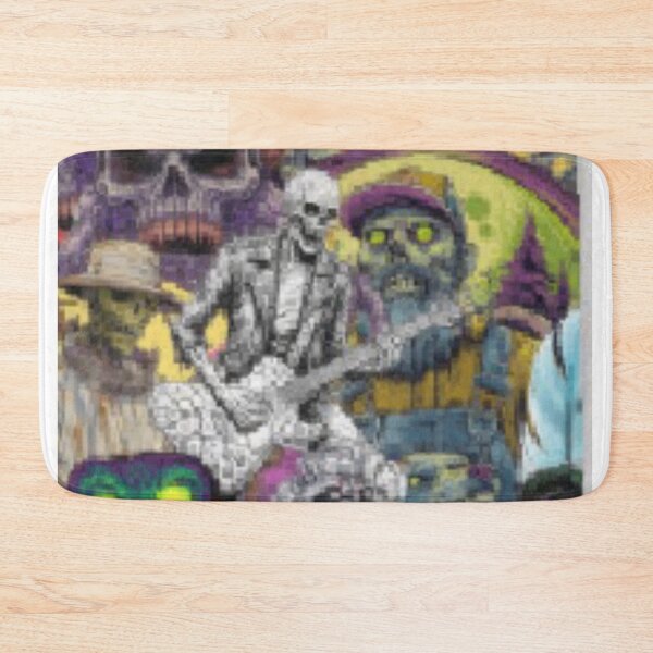 Item preview, TOCOCLAWS Skeleton Guitarist & Zombie Rocker Graphic – Horror Metal Art designed and sold by TOCOCLAWS.
