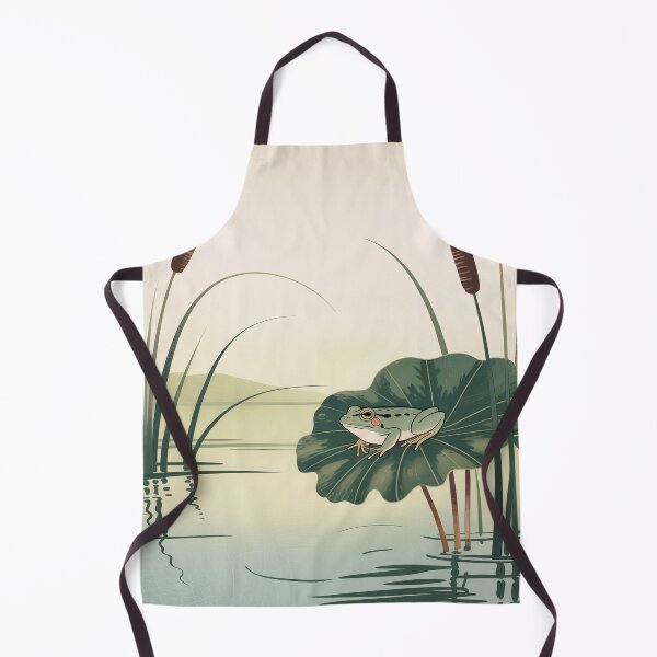 Item preview, Japanese Frog on Water Reed – Ohara Koson Inspired Shin-Hanga Nature Art designed and sold by Tamas Das.