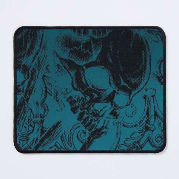 Item preview, Mall Goth Cyber Sigilism Teal Skull - Dark Aesthetic Filigree Graphic designed and sold by BrontesWhimsyStore.