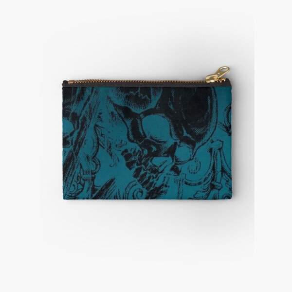Item preview, Mall Goth Cyber Sigilism Teal Skull - Dark Aesthetic Filigree Graphic designed and sold by BrontesWhimsyStore.