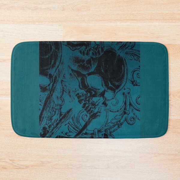 Item preview, Mall Goth Cyber Sigilism Teal Skull - Dark Aesthetic Filigree Graphic designed and sold by BrontesWhimsyStore.