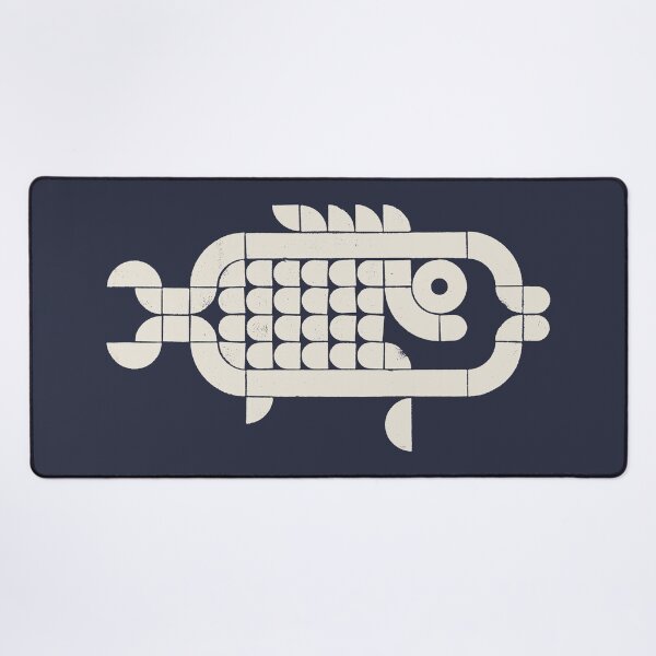 Item preview, Deep Current—Fish | Geometric Ocean Art - cream designed and sold by POCOmuchoStudio.