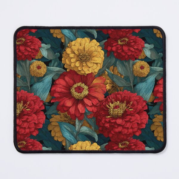Item preview, Edgy Zinnia - Botanical Garden Pattern - Valentine Gifts For Girlfriend designed and sold by RoyalStarsPatts.