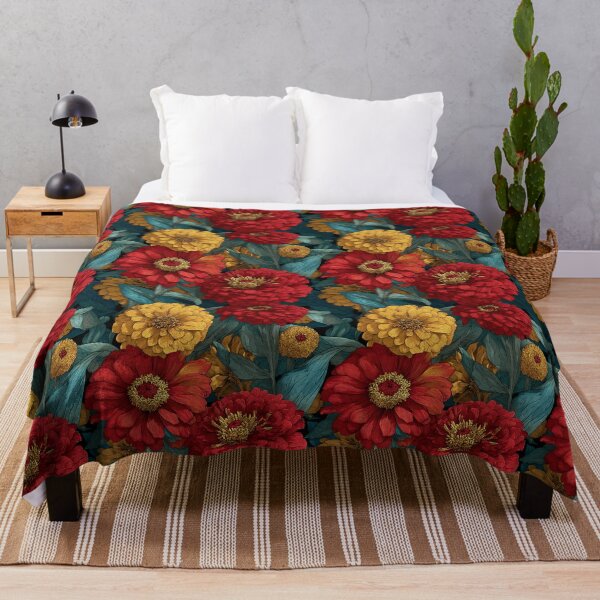 Item preview, Edgy Zinnia - Botanical Garden Pattern - Valentine Gifts For Girlfriend designed and sold by RoyalStarsPatts.
