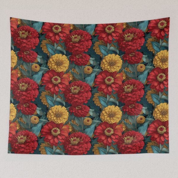 Item preview, Edgy Zinnia  - Botanical Garden Pattern - Valentine Gifts For Girlfriend designed and sold by RoyalStarsPatts.