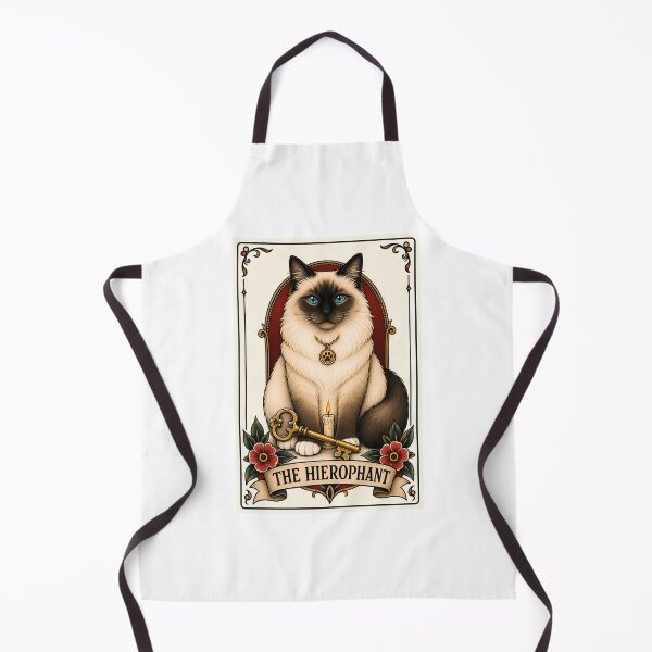 Item preview, The Hierophant Tarot Cat Siamese Card designed and sold by Old's Cool Cat Studio.