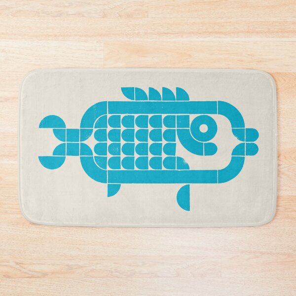 Item preview, Deep Current—Fish | Geometric Ocean Art - turquoise designed and sold by POCOmuchoStudio.