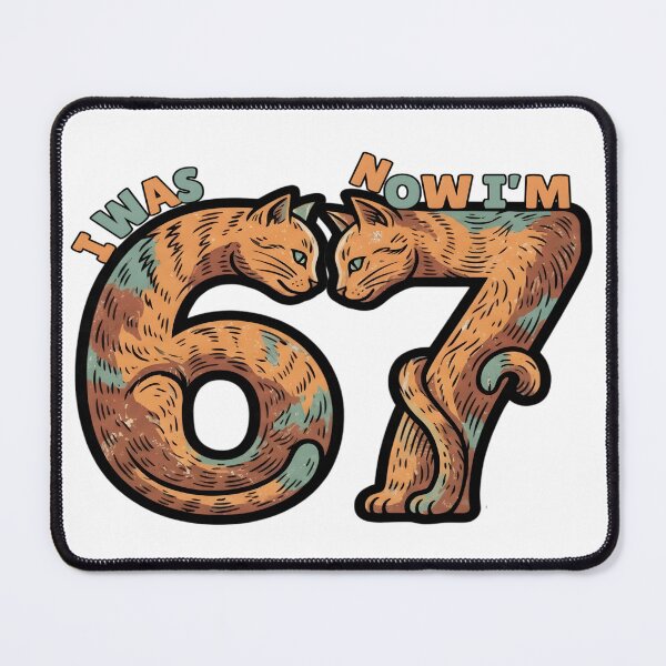 Item preview, funny cat i was 6 now i am 7 birthday six seven cat lovers designed and sold by ArtDesignTp.