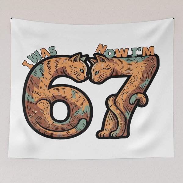 Item preview, funny cat  i was 6 now i am 7 birthday six seven cat lovers designed and sold by ArtDesignTp.
