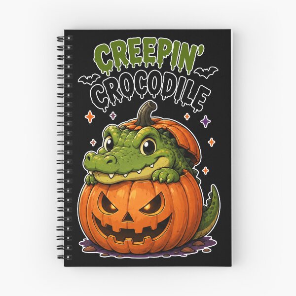 Item preview, Creepin' Crocodile - Cute Halloween Gator in Jack O' Lantern - pumpkin  designed and sold by bkeer abobkr.