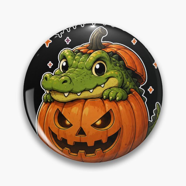 Item preview, Creepin' Crocodile - Cute Halloween Gator in Jack O' Lantern - pumpkin  designed and sold by bkeer abobkr.