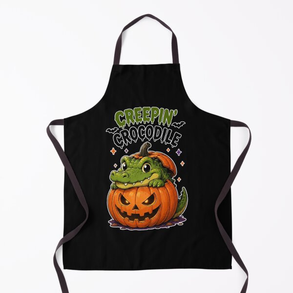 Item preview, Creepin' Crocodile - Cute Halloween Gator in Jack O' Lantern - pumpkin designed and sold by bkeer abobkr.