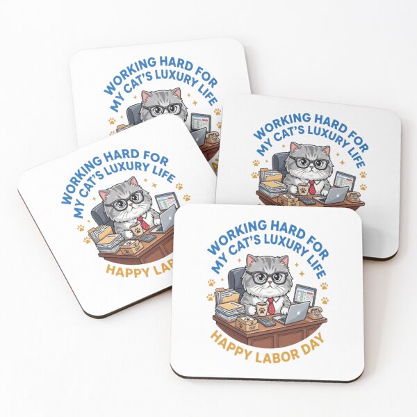 Item preview, Working Hard For My Cats Luxury Life Funny Boss Cat Labor Day designed and sold by Petpixy.