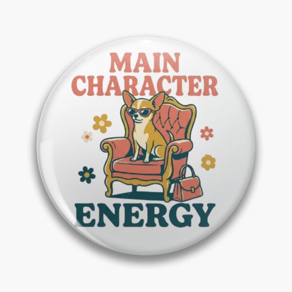 Item preview, Main Character Energy – Confident Dog on Chair Artwork designed and sold by Dogandesighn.
