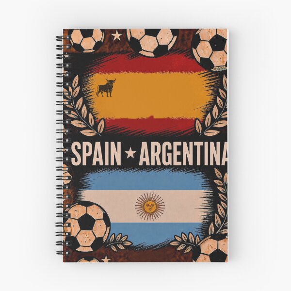 Item preview, Spain vs Argentina Retro Football Art Poster designed and sold by Nexus Space.