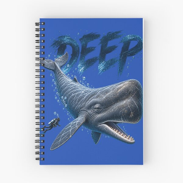 Item preview, Whale and diver in the deep sea designed and sold by Fingolfins Welt.
