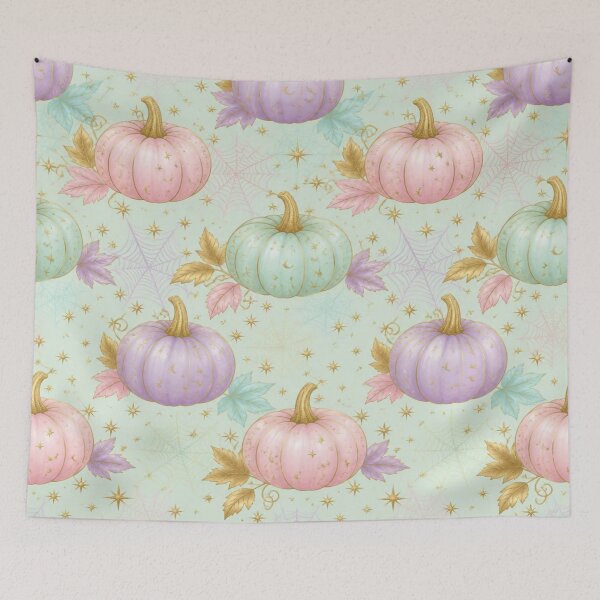 Item preview, Elegant Spooky Pastel Pumpkins with Stars designed and sold by BriSher.